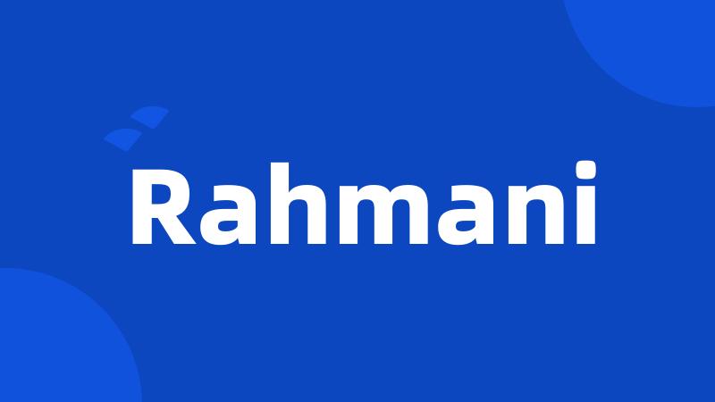 Rahmani