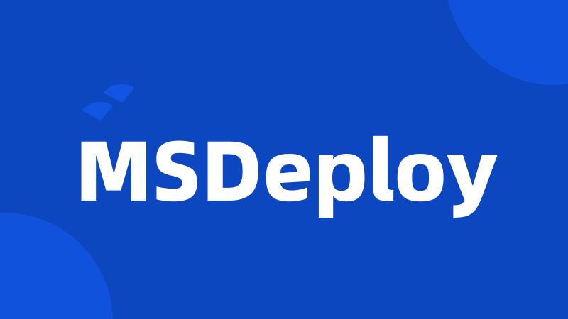 MSDeploy