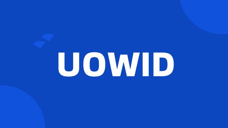 UOWID