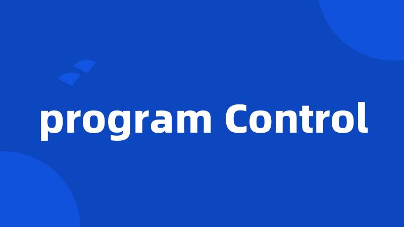 program Control