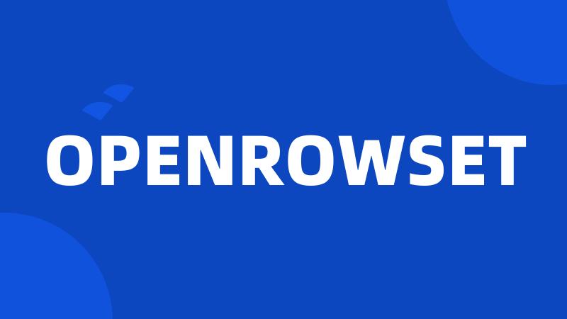 OPENROWSET