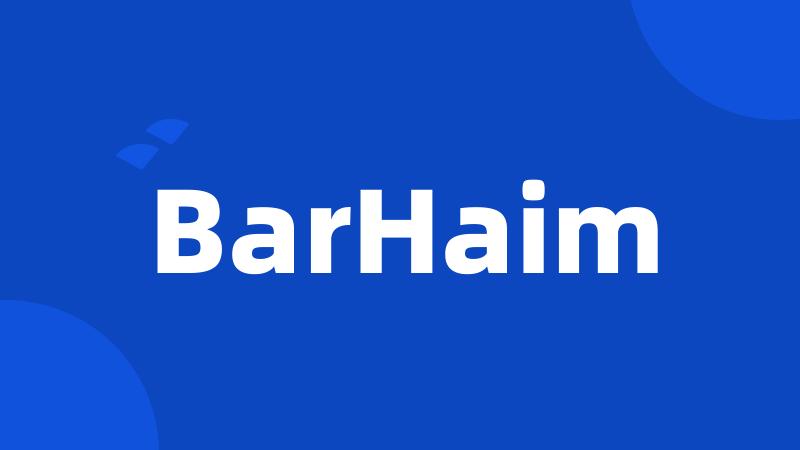 BarHaim