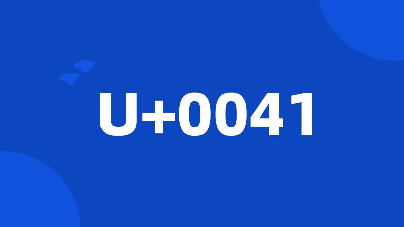 U+0041