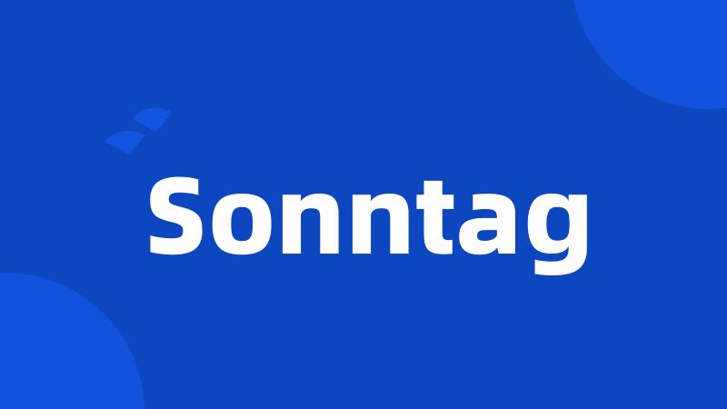 Sonntag