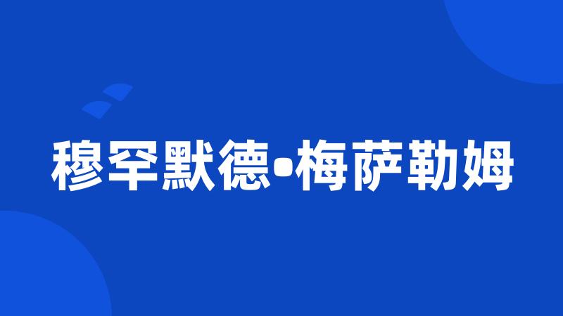 穆罕默德•梅萨勒姆