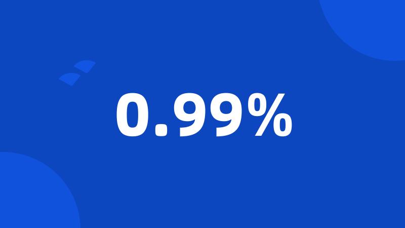 0.99%