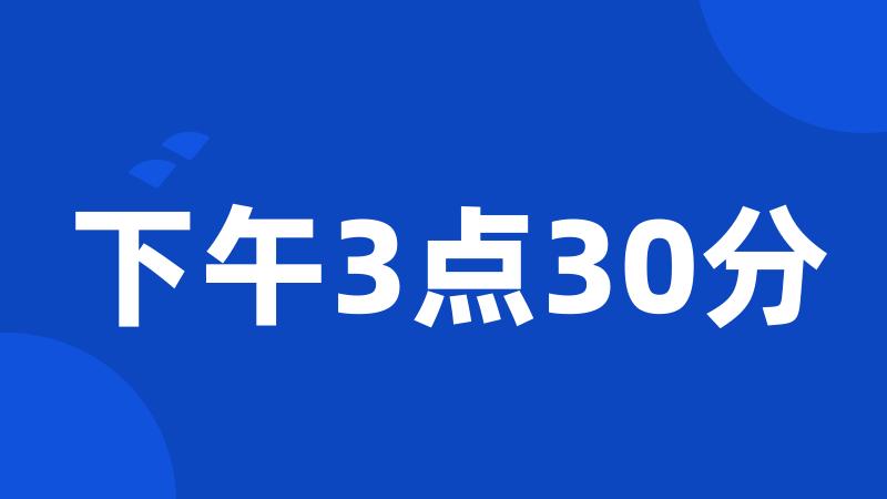 下午3点30分