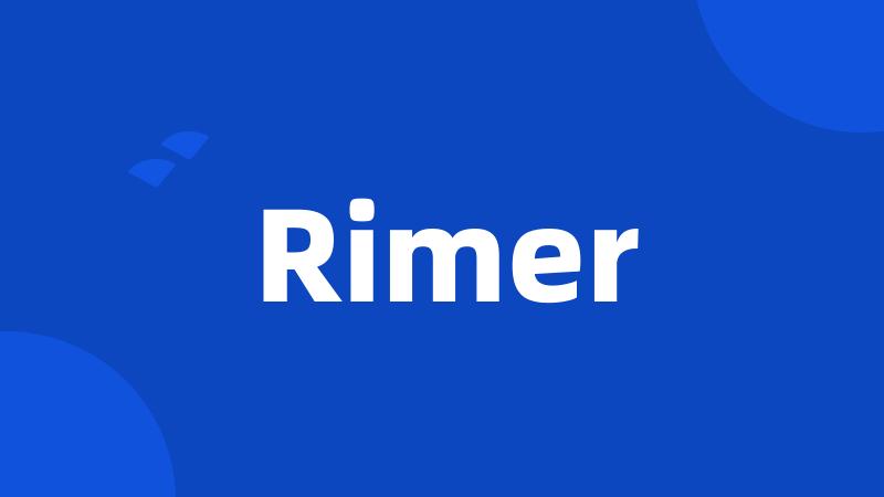 Rimer