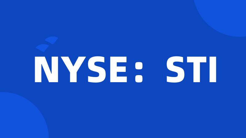 NYSE：STI