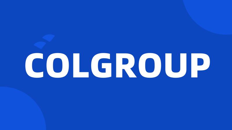 COLGROUP