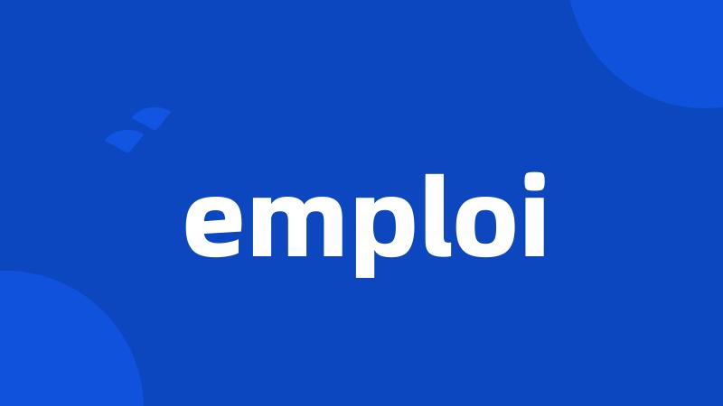 emploi