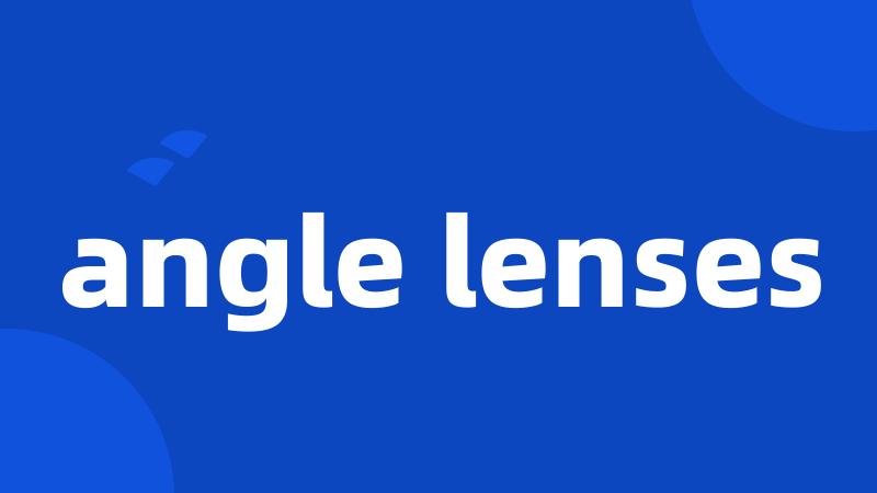 angle lenses