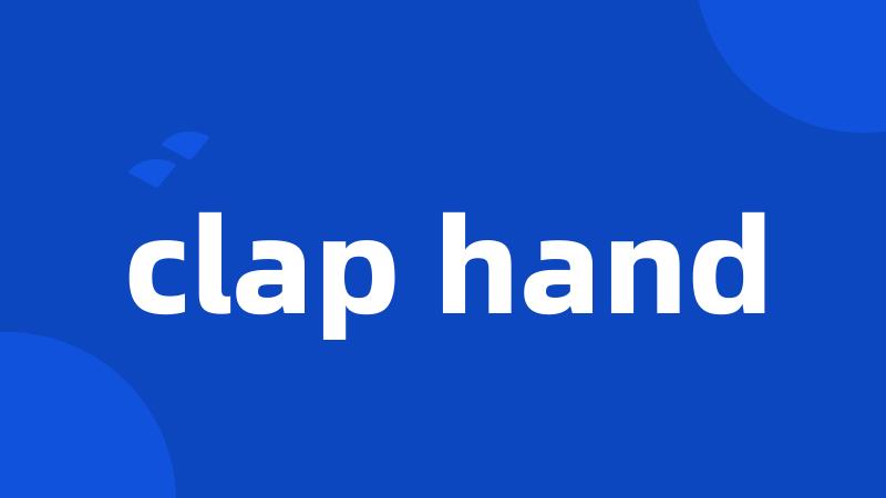 clap hand