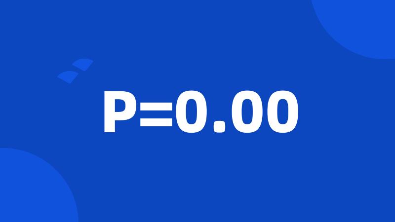 P=0.00