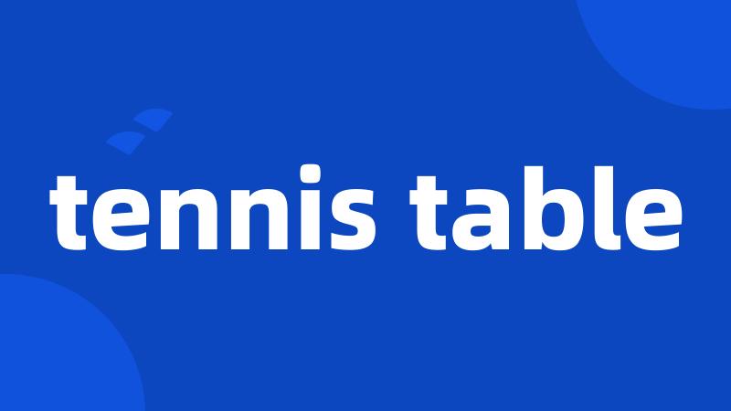 tennis table