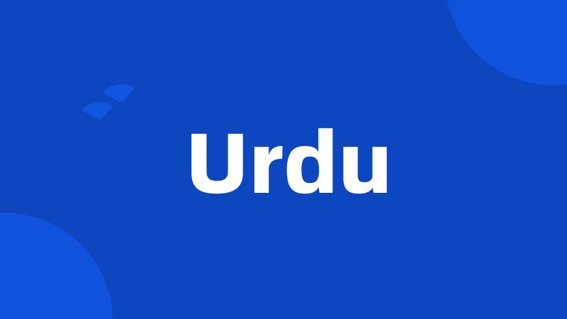 Urdu