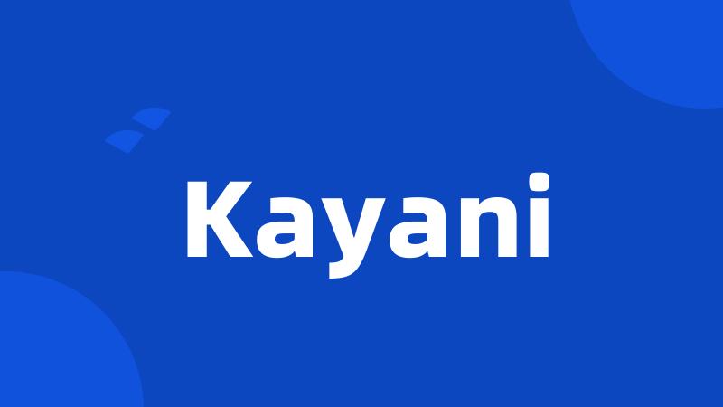 Kayani