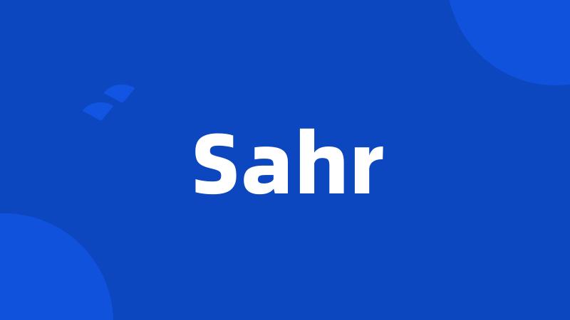 Sahr