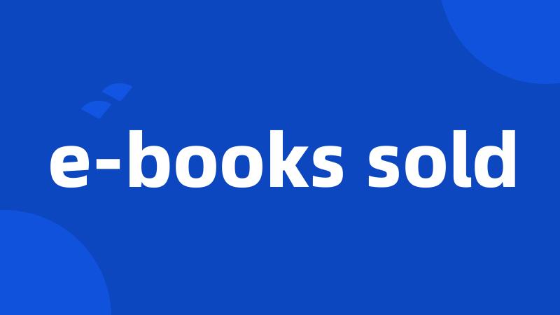 e-books sold
