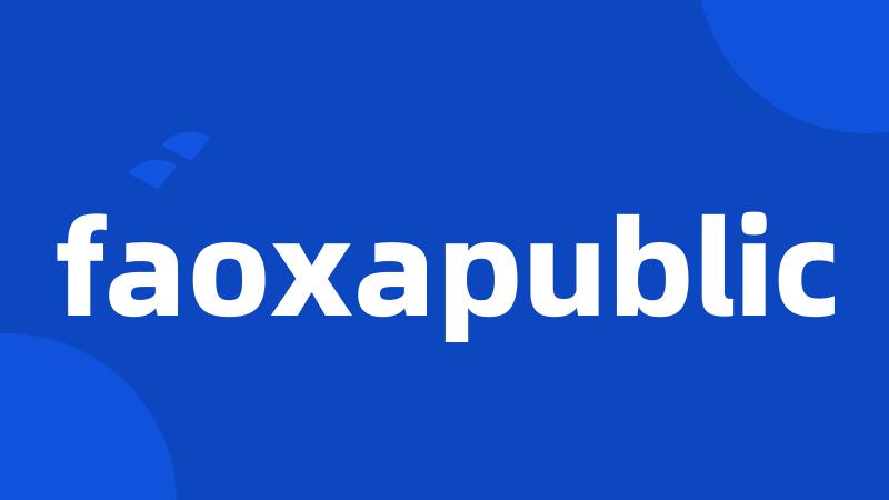 faoxapublic