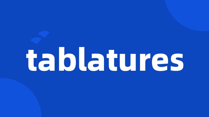 tablatures