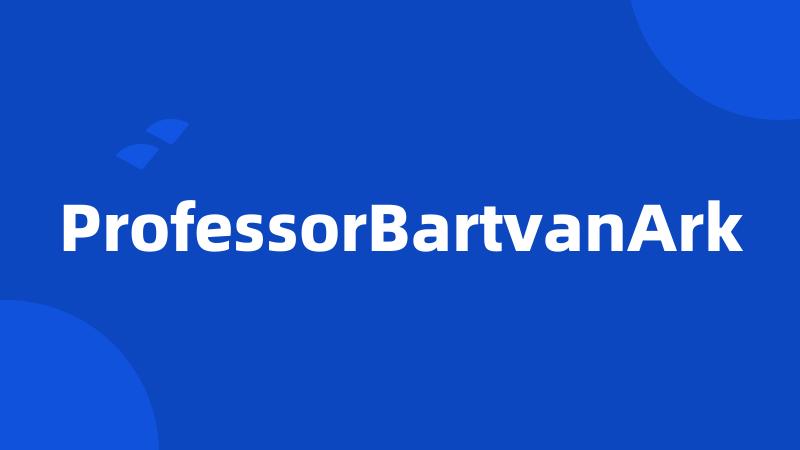 ProfessorBartvanArk