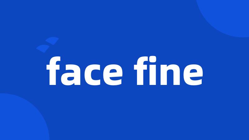 face fine