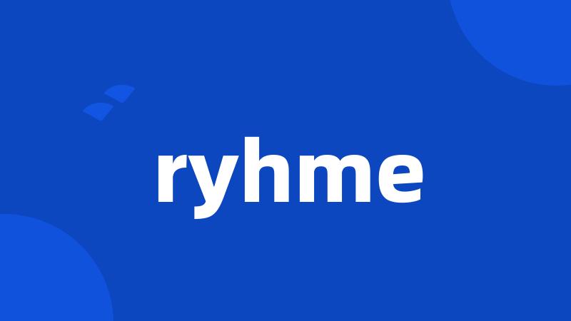 ryhme