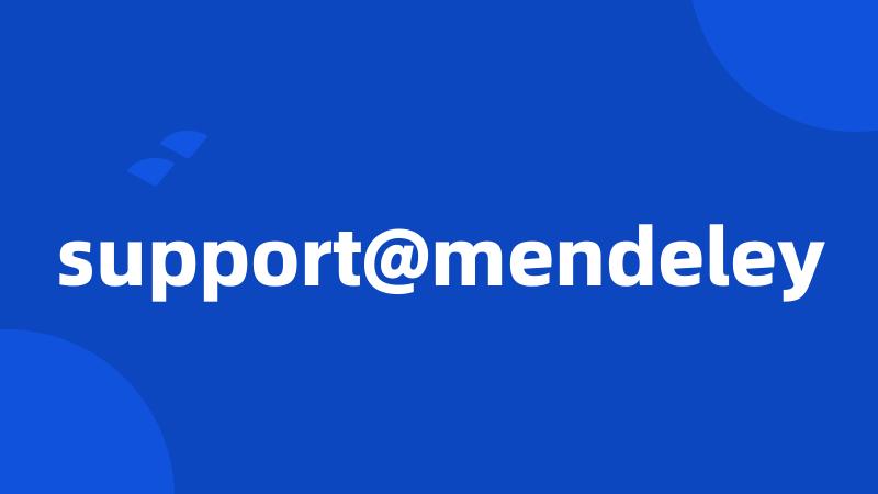 support@mendeley