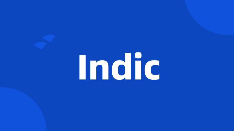 Indic