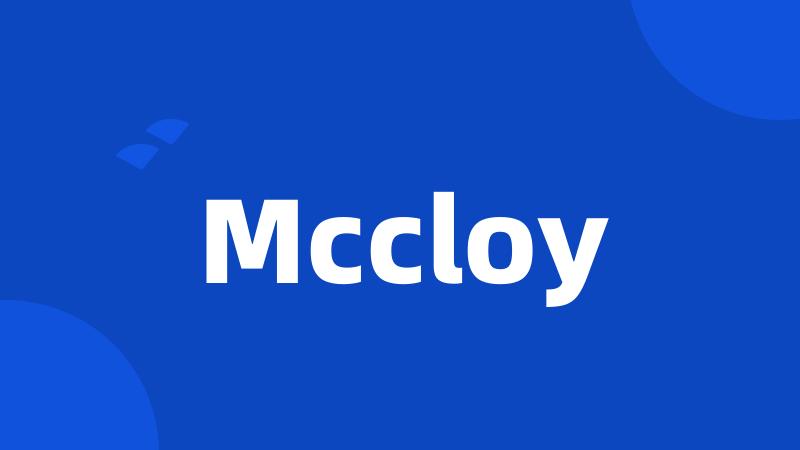 Mccloy