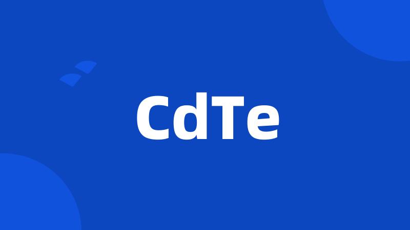 CdTe