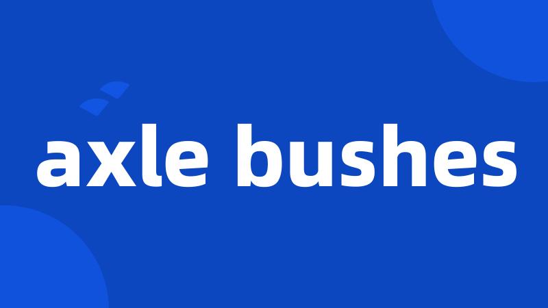 axle bushes