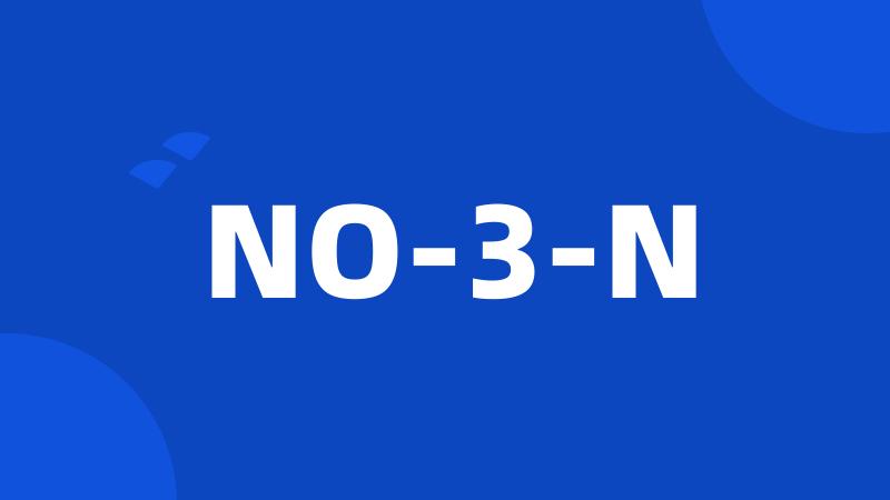 NO-3-N