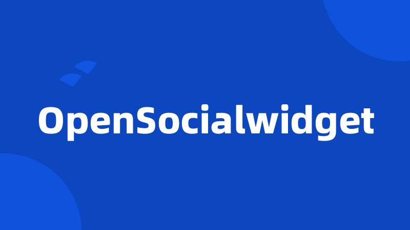 OpenSocialwidget