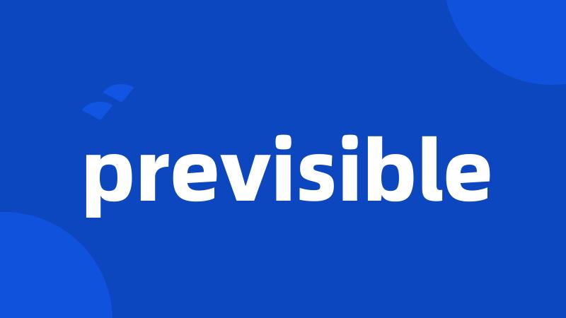 previsible