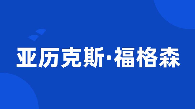 亚历克斯·福格森