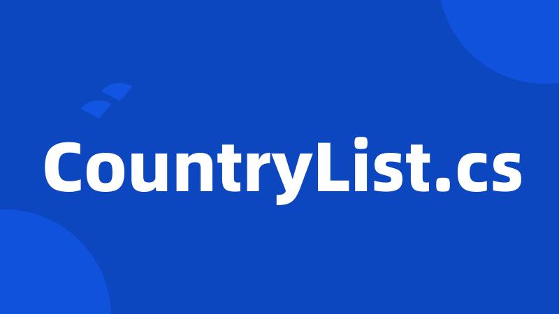 CountryList.cs