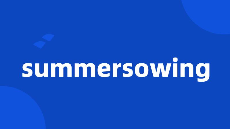 summersowing