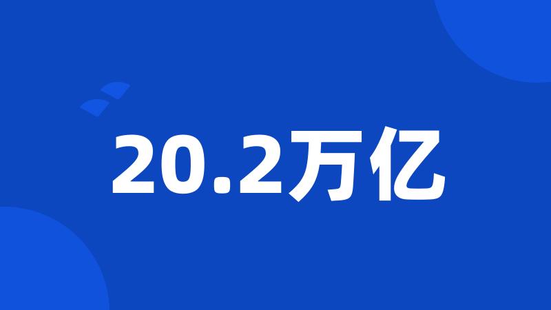 20.2万亿