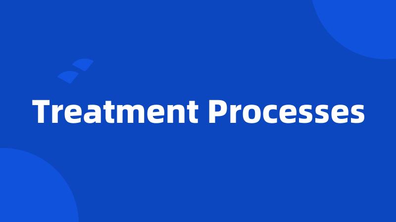Treatment Processes