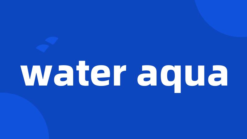 water aqua