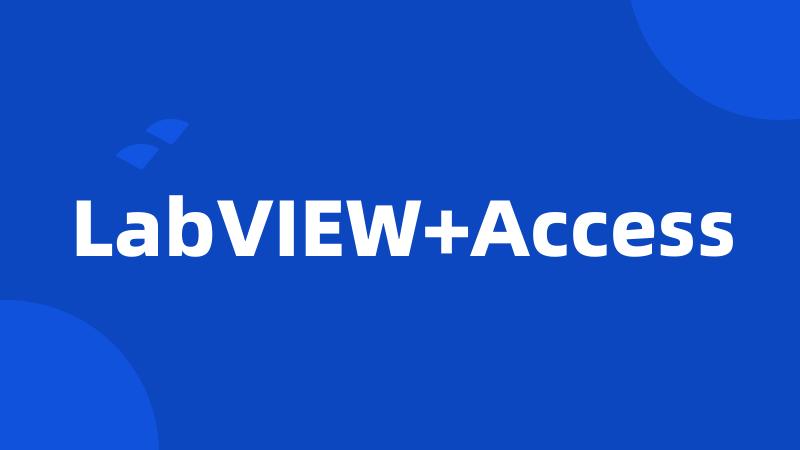 LabVIEW+Access