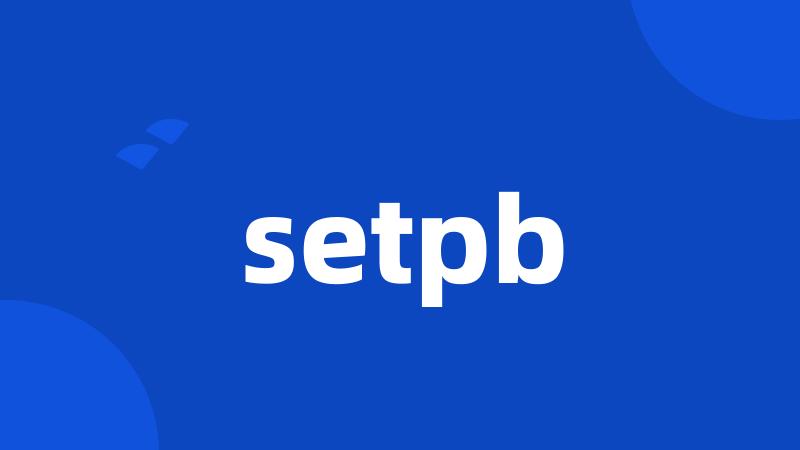 setpb