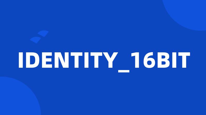 IDENTITY_16BIT