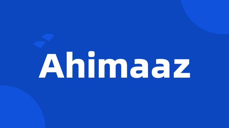 Ahimaaz
