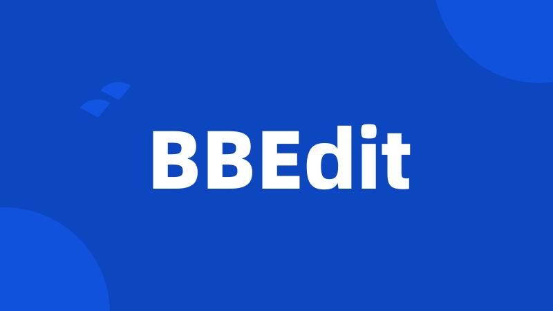 BBEdit