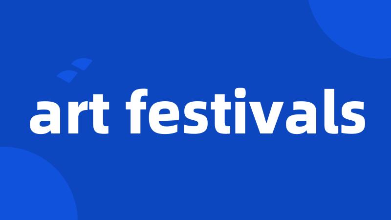 art festivals