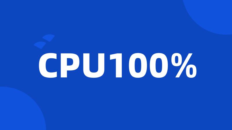 CPU100%