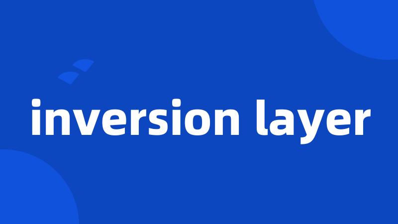 inversion layer